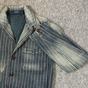 NWT NEW Polo RL Blazer Jacket Small Naval Tailors Ralph Lauren Pinstripe Denim